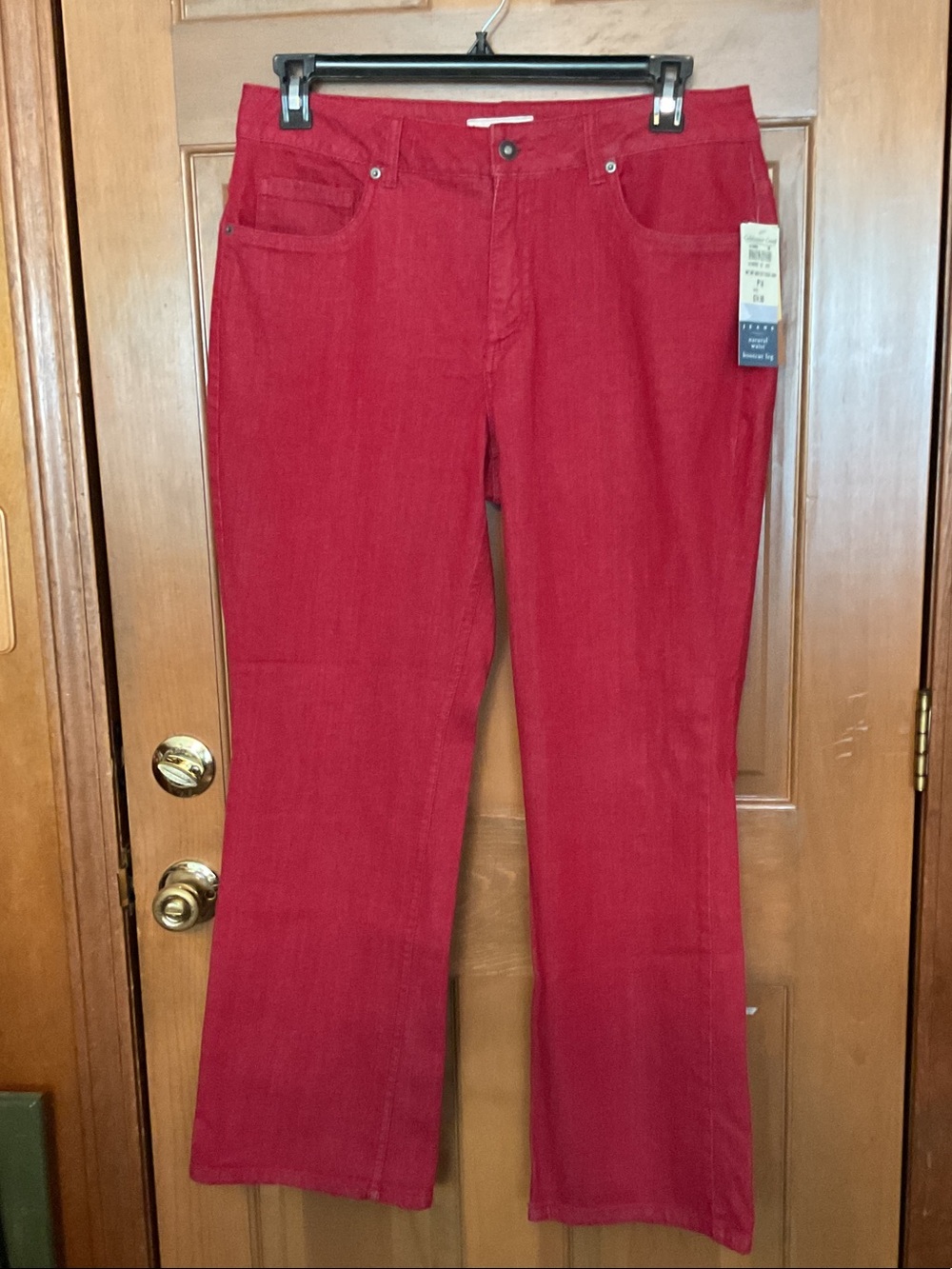 Coldwater Creek Red Natural Waist Bootcut Color Jean
